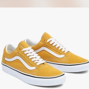 Vans Yellow and White Casual Sneakers
